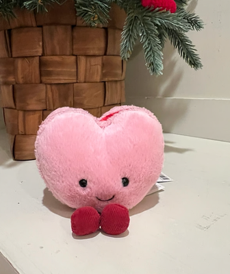 Jellycat Amuseables Colette Pink Heart Macaron Plush Valentine's