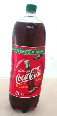 COCA-COLA© - BOUTEILLE PLEINE 2L PLASTIQUE BELGIQUE 2000 - Photo 1/4
