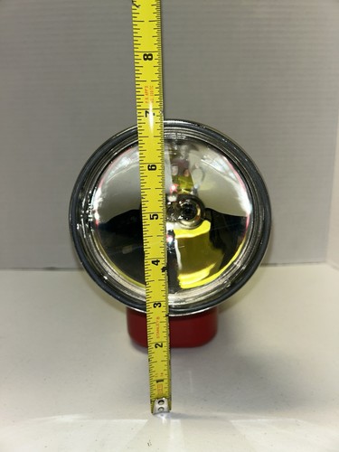 VTG Big Beam Model 166 Hand Lantern Red Steel Chrome Flashlight 6V Beautiful - Bild 2 von 18