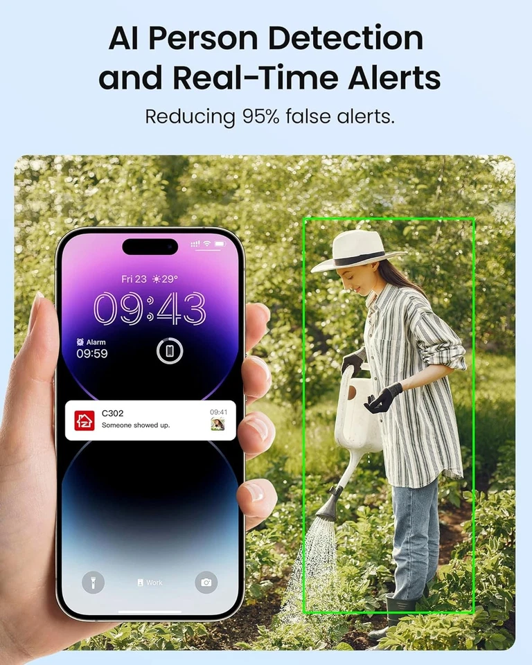 ZOSI 8CH 4K NVR 2K Wi-Fi 6 sistema de câmera de segurança Wi-Fi cartão de metal externo 64GB - Imagem 3 de 4