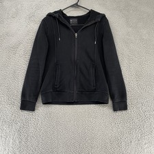 Figs On Shift Hoodie Womens XS Black Full Zip Fleeve Sweatshirt Jacket Hospital