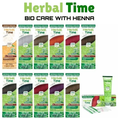 Original Herbal Time Henna Färbecreme 75 ml Ohne Ammoniak – Natürliche Haarfarbe