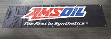 AMSOIL Banner Black Flag Big 2x8 feet Motor Oil Auto Mechanic Garage Racing 
