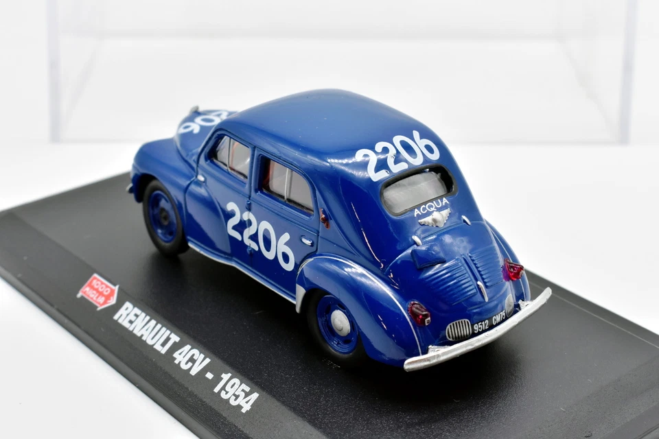Modellini auto MILLE MIGLIA scala 1:43 RENAULT 4CV diecast collezione modellismo - Immagine 4 di 4