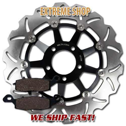 Disco rotor freno delantero acero inoxidable + pastillas para Suzuki GS 500 (1996-2010) NUEVO Foto 2 de 2