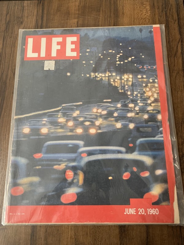 Life Magazine June 20, 1960 - Traffic Jam Los Angeles Freeway