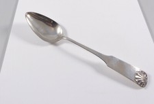 L&ouml;ffel Suppenl&ouml;ffel Silber mit Muschel Griff um 1840 Deutschland