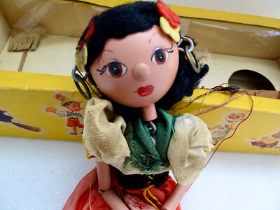 Puppet Gypsy Vintage 1960s Brown Eyed Pelham Gypsy Girl Puppet in Box | eBay