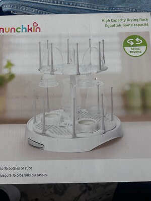 Munchkin High Capacity Baby Bottles and Accessories Drying Rack, White