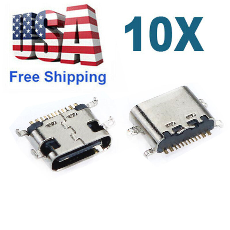 Type-C USB Charging Port Connector For ONN Tablet - 2-Pack, Fits 8" & 10.1" Pro Models, Silver