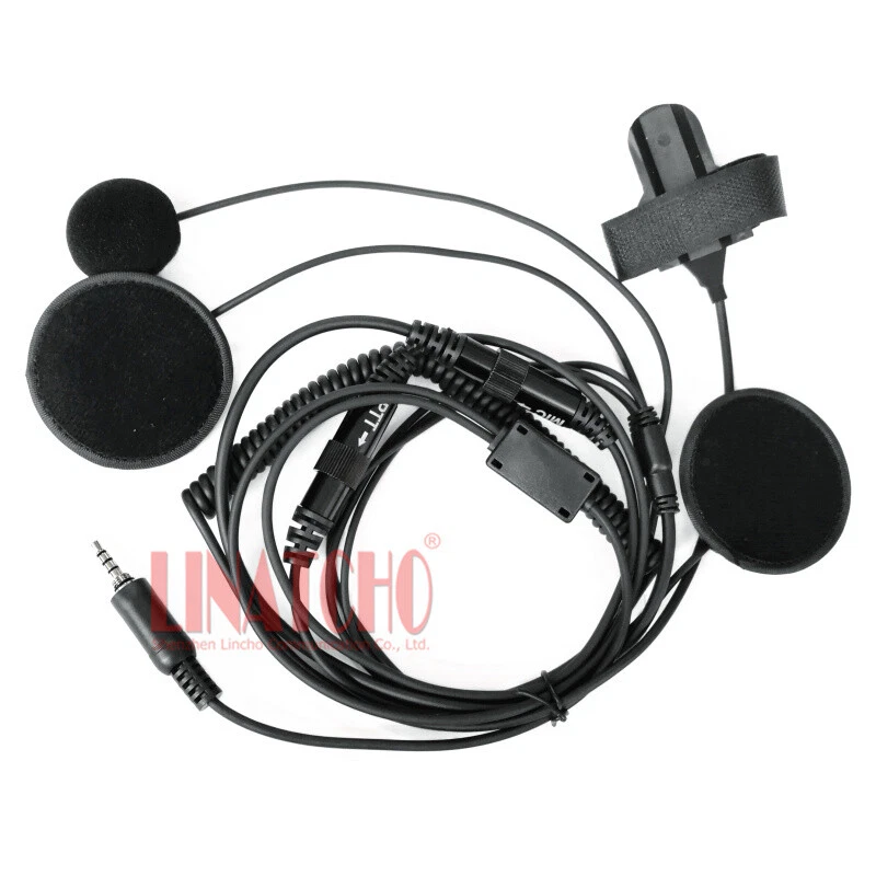 Finger PTT Yaesu Vertex VX 6R 7R Motorcycle Helmet Walkie Talkie Radio Headset - Image 4 of 4