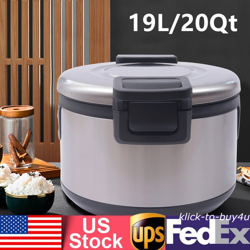 19L Electric Sushi Rice Warmer Commercial Non-stick Inner Pot Rice Cooker NEW