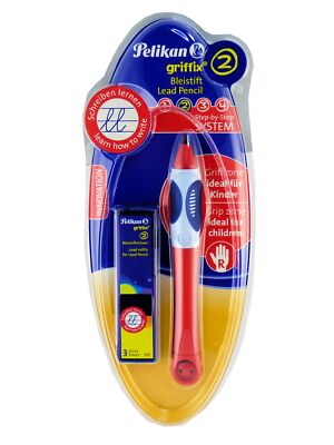 Pelikan Griffix  Bleistift B1 Rechtshänder rot incl. 3 Minen 2 mm Level 2 
