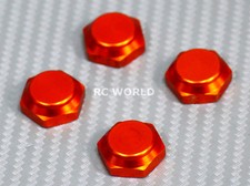 Rc 18 Buggy Wheels Tires Rims 17mm Anodized Wheel Nut Cap Gold -4 Pcs-