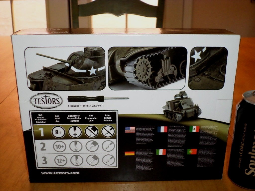 WW#2, USA -- M3 LEE TANK, [SNAP TOGETHER KIT] - TESTORS, PLASTIC