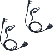 G Shape Earpiece Two Way Radio Headset with PTT Mic for Kenwood, Puxing Wouxun 