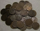 2 ROLLS OF 1909 P PHILADELPHIA LINCOLN WHEAT CENTS FROM PENNY COLLECTION LOT SET