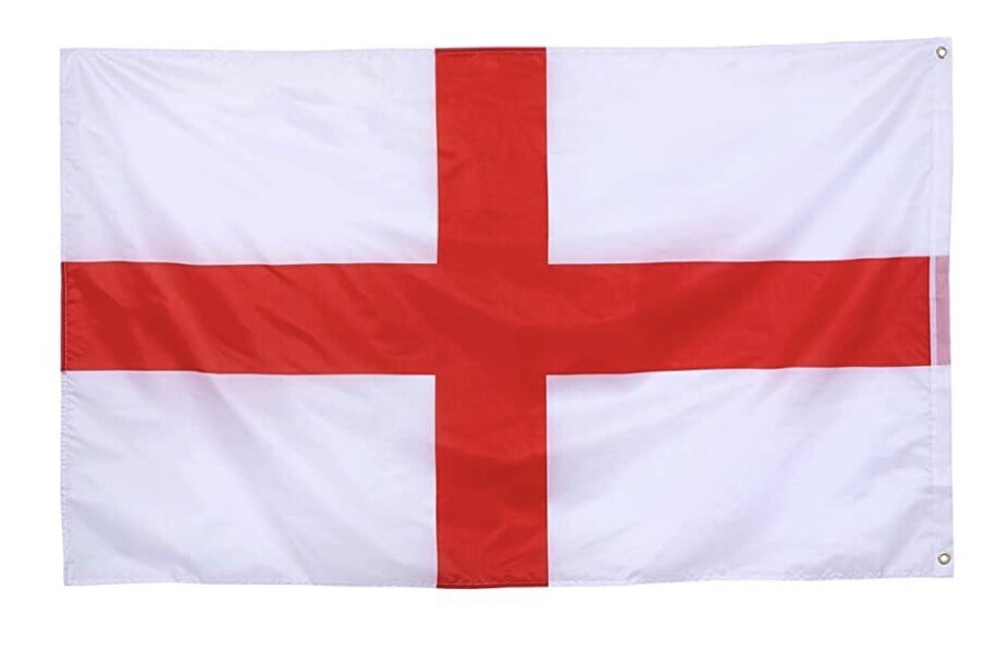 George Cross Flagge Von England Eine Weiße Fahne Mit Dem Roten Kreuz