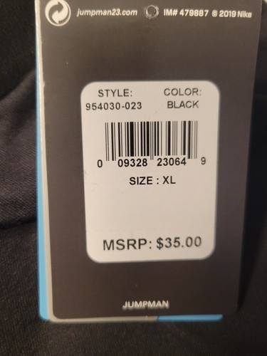 Nike Air Jordan Jumpman Boy's Sz XL Training Tights Compression Pants Black $35 - Picture 7 of 7