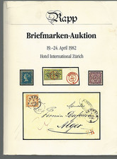 RAPP 1982 BRIEFMARKEN-AUKTION IMPORTANT STAMPS OF THE WORLD CATALOG & SUPPLEMENT