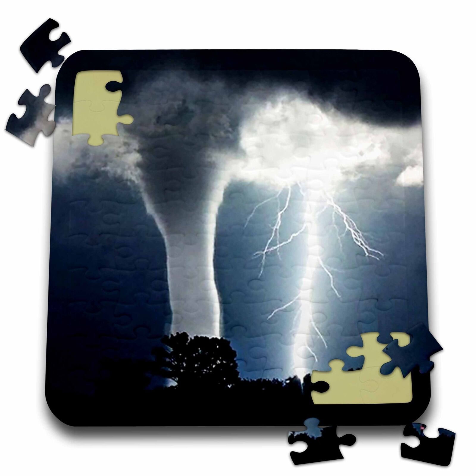3dRose Tornado and Lightning 10x10 Inch Puzzle