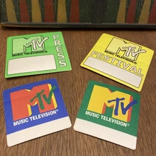MTV Music Television Backstage Pass Festival PRESS PASS UNUSED LOT of 4