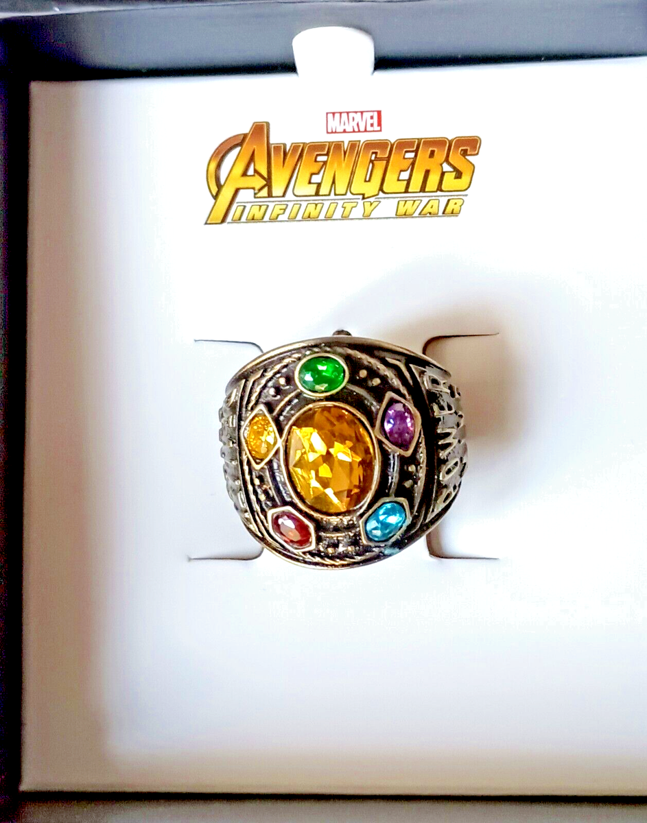 Marvel Avengers Infinity Gauntlet Stones Class Ring Size 12 New 