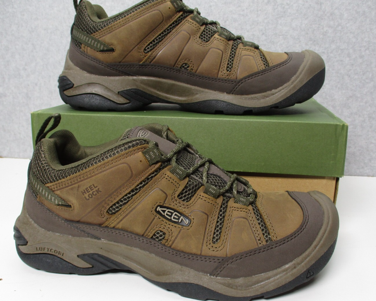 Scarpe da trekking Keen Circadia Vent in pelle marrone Shitake da uomo taglia 10