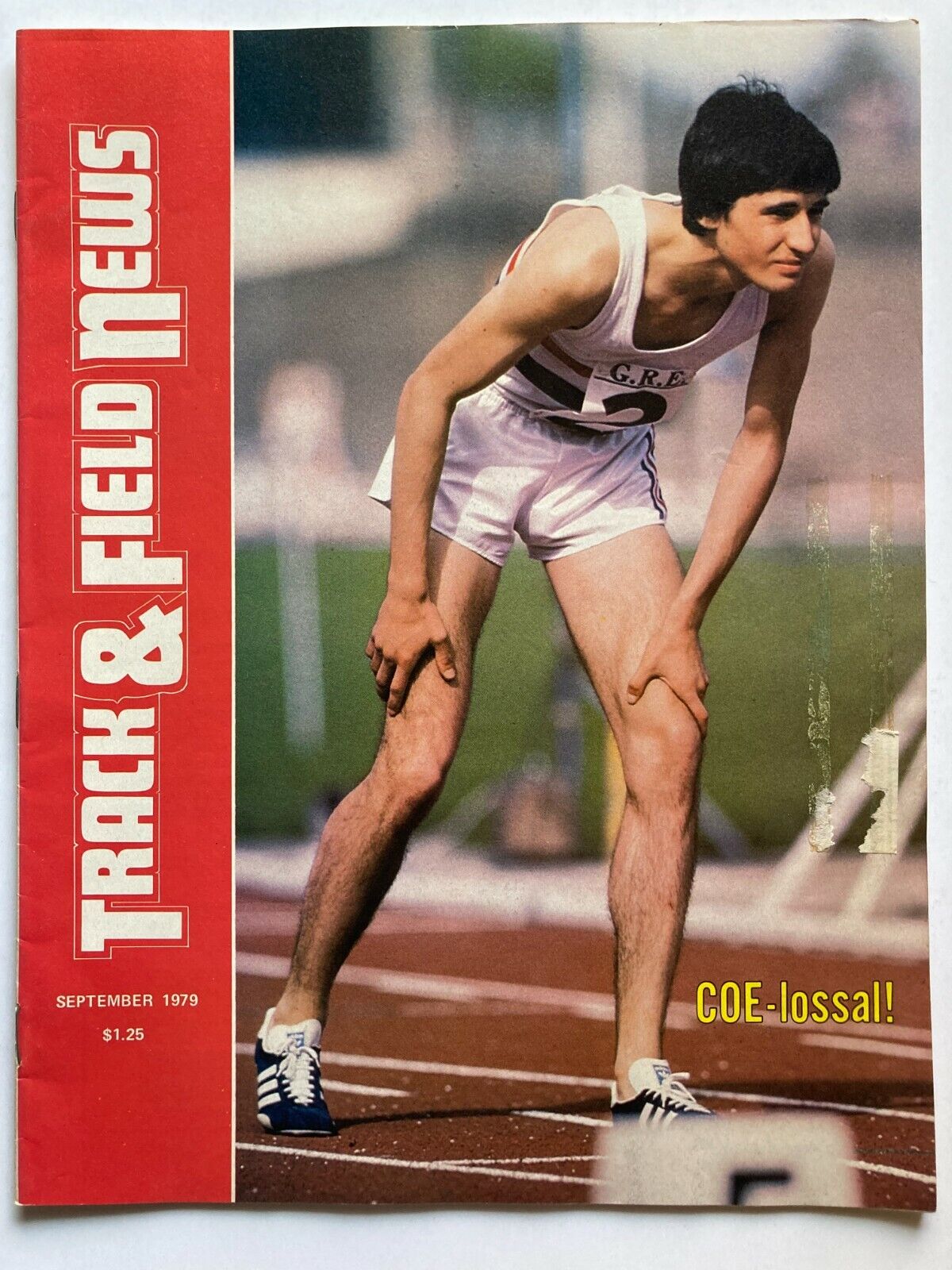 gatito salto Figura SEBASTIAN COE Sept. 1979 TRACK &amp; FIELD NEWS Magazine RARE NO FINISH  LINE NIKE AD | eBay