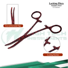 Cat & Dog Ear Care Pets Locking Forceps Curved 5.5" Pet Supplies Vet Tools