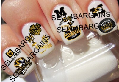 20 New 2026 Missouri Tigers Mizzou Logos》10 Different Designs》Nail Art Decals