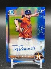 2022 Bowman Draft Chrome TREY DOMBROSKI III 1st RC Blue Refractor Auto #67/150