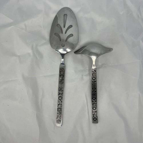 Gold Standard NIGHT BLOSSOM Stainless Japan Black Glossy Gravy Ladle Pie Server - Picture 4 of 5