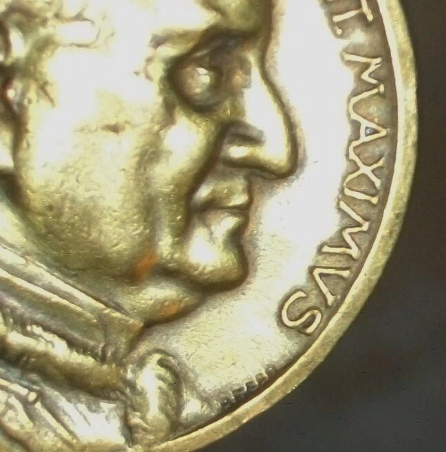 De colección Cristiana Latón AE Lorioli Papa Juan XXIII San Cristóbal Medalla Italia - Imagen 2 de 4