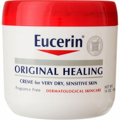 3 Pack Eucerin Original Healing Creme Jar, Unscented, 16 oz