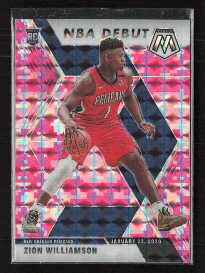 2019-20 Panini Mosaic #269 Zion Williamson Camo Pink RC New Orleans Pelicans (B)