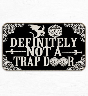 Definitely Nota Trap Door Funny Doormat,Front Door Outdoor Entrance Porch Hom...