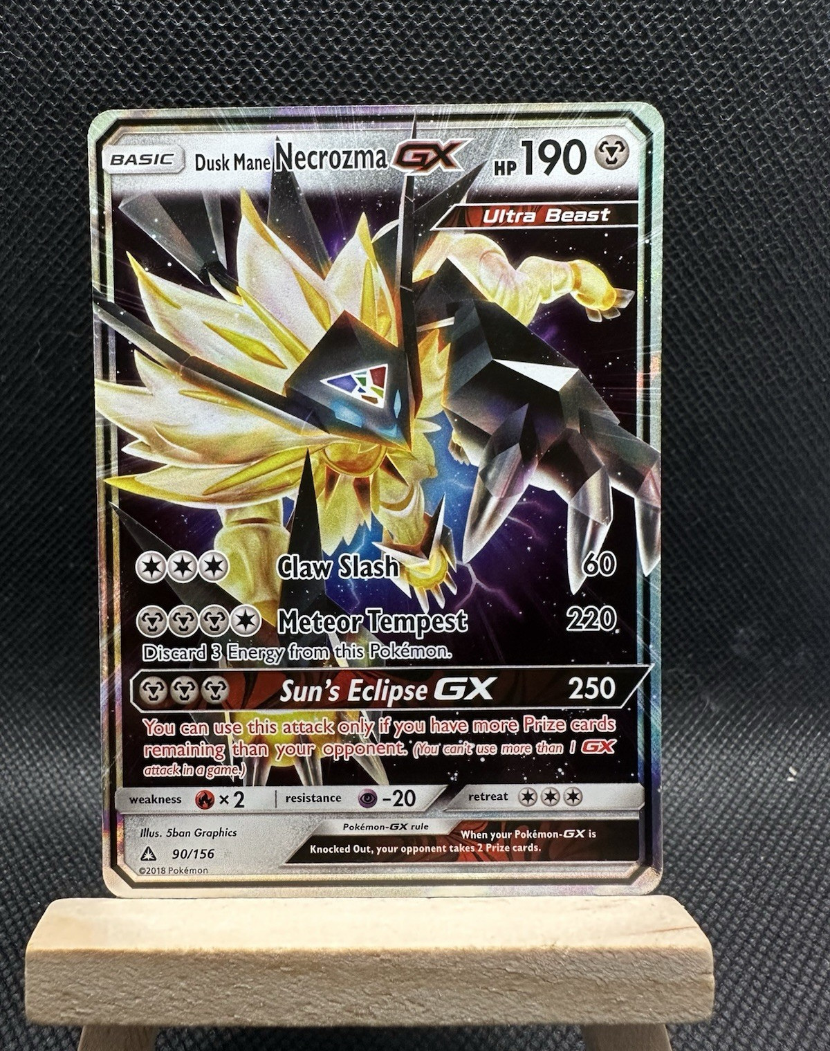 The Pokémon Company Dusk Mane Necrozma GX 90/156 Ultra Prism UR Holo EN 2018