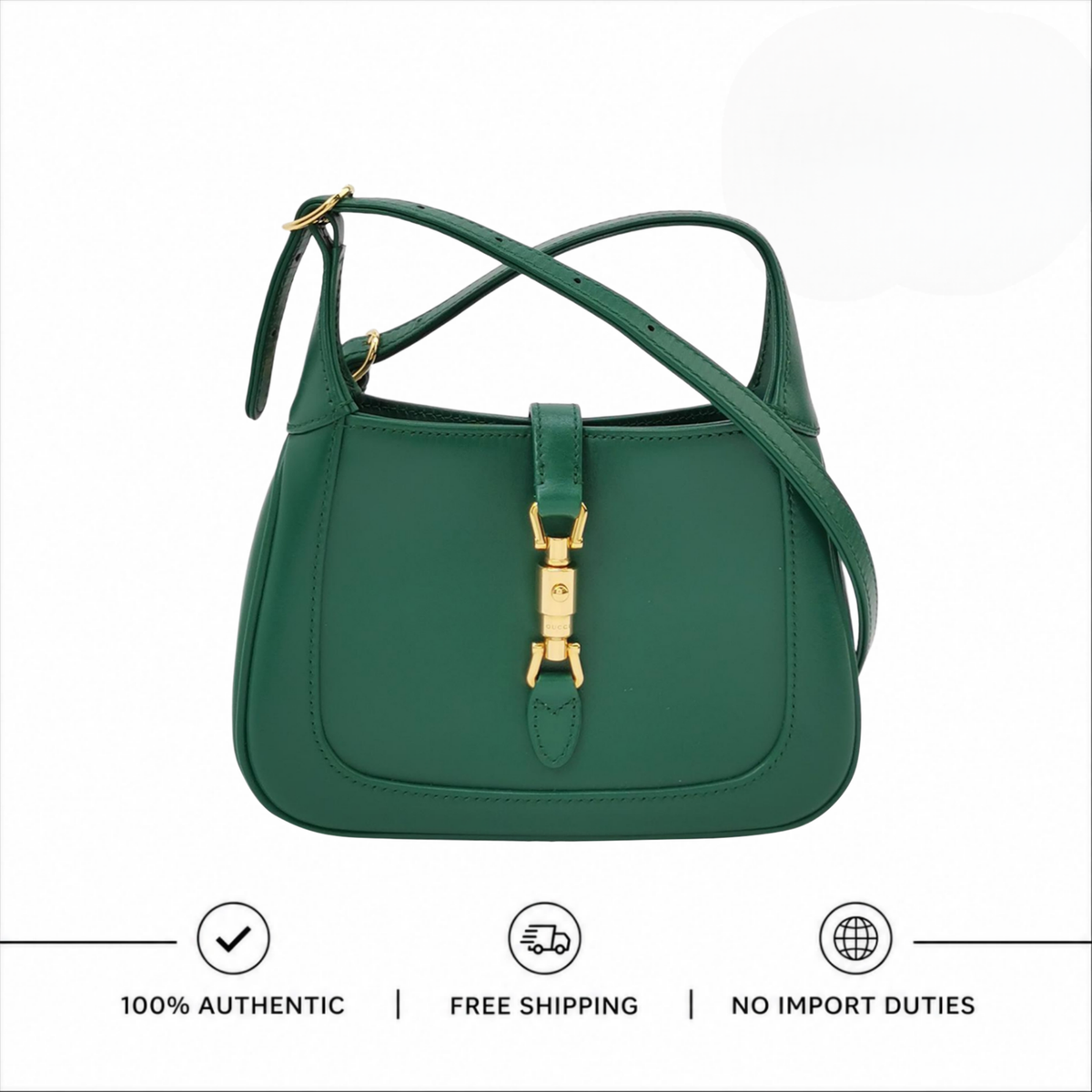 GUCCI ダークグリーン ショルダーバッグ Gucci Jackie 1961 Shoulder Bag Mini Green Leather Auth | eBay