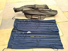 2 x Shimano TX1 Lite 10ft 3.00lb 4 piece Carp Carbon Fibre Spinning Rod & Bag