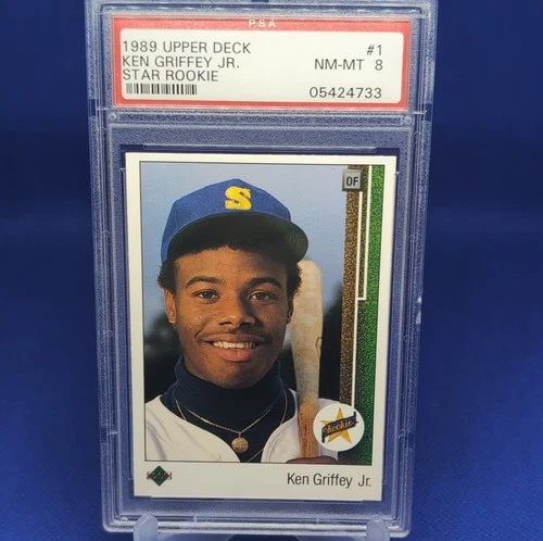 Upper Deck 1989 Star Rookie Ken Griffey Jr #1 PSA 8 Seattle Mariners