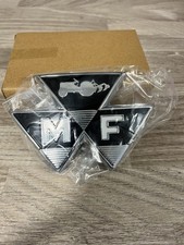 NEW HIGH QUALITY CHROME METAL FRONT BADGE TO FIT MASSEY FERGUSON TRACTORS