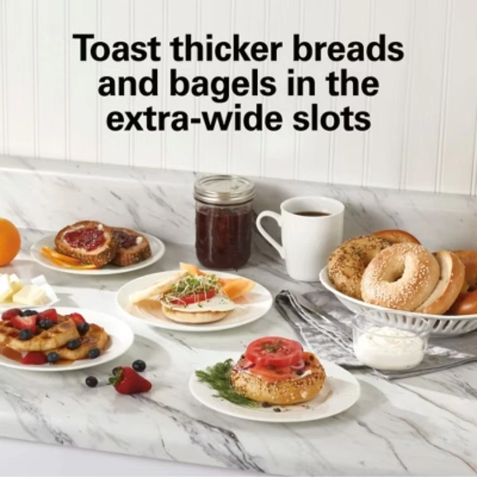 Tostadora de metal Hamilton Beach 2 rebanadas 22623V: roja retro, 750W Foto 2 de 4