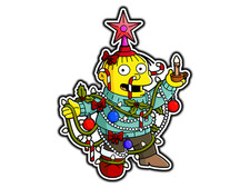 Christmas Tree Ralph Springfield Family Sticker Waterproof Vinyl Decal Die-Cut