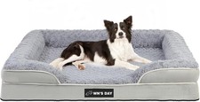 Orthopedic Dog Bed for Large Medium Sized, Washable Memory Foam Large Dog Bed, M