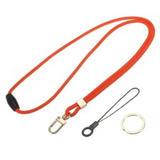 Neck Lanyard Strap for Keys ID Badges Holder Long Keychain Lanyard Orange