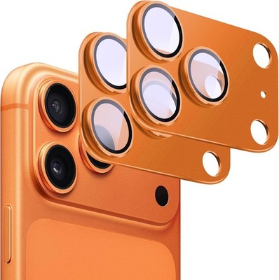 2 Pack For iPhone 17 Pro Max/17 Pro Tempered Glass Metal Camera Lens Protector