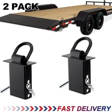 2PCS Heavy Duty Adjustable Trailer Stake Pocket D Ring Standard 2”x4” 5400LBS