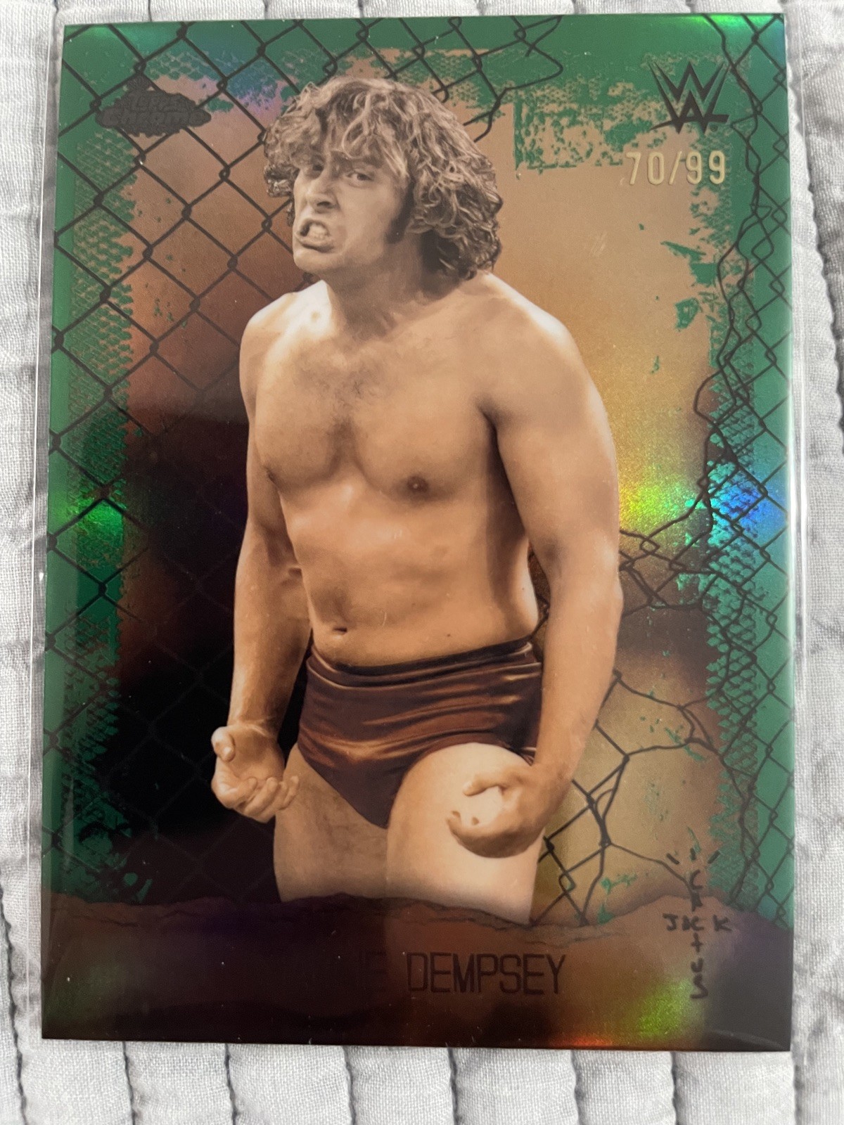 2025 Topps Chrome Cactus Jack WWE - CHARLIE DEMPSEY - SP Refractor Green /99 🔥