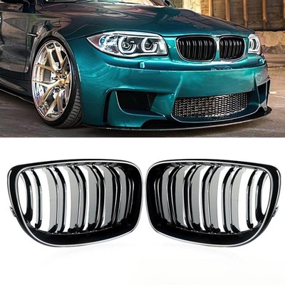 Glossy Black Front Kidney Grille For BMW 1 Series E81 E87 E82 E88 135i 2007-2013
